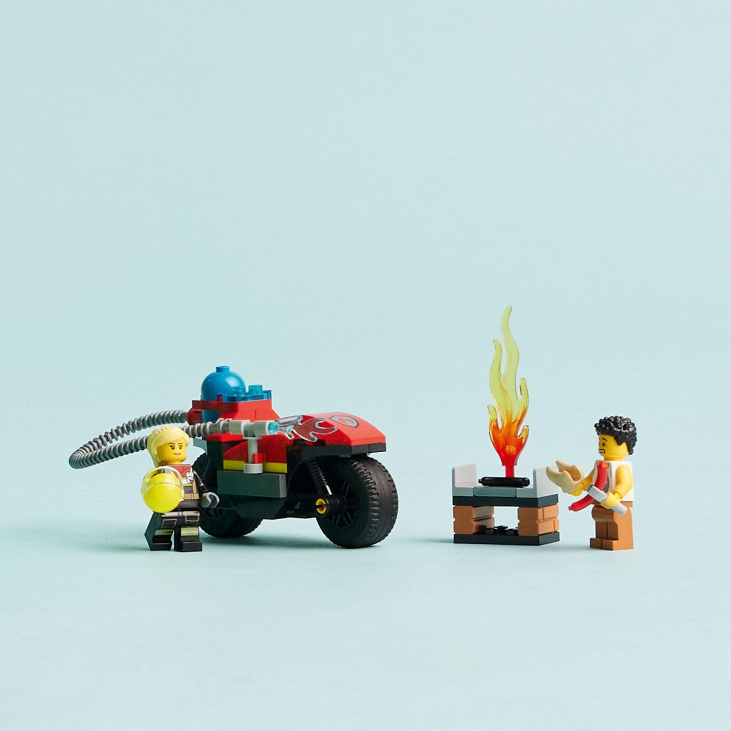 LEGO City Fire Rescue Motorcycle Firefighter Toy Playset for Kids Ages 4 and Up, Includes a Motorcycle Toy and 2 Minifigures, Fun Gift Idea or Pretend