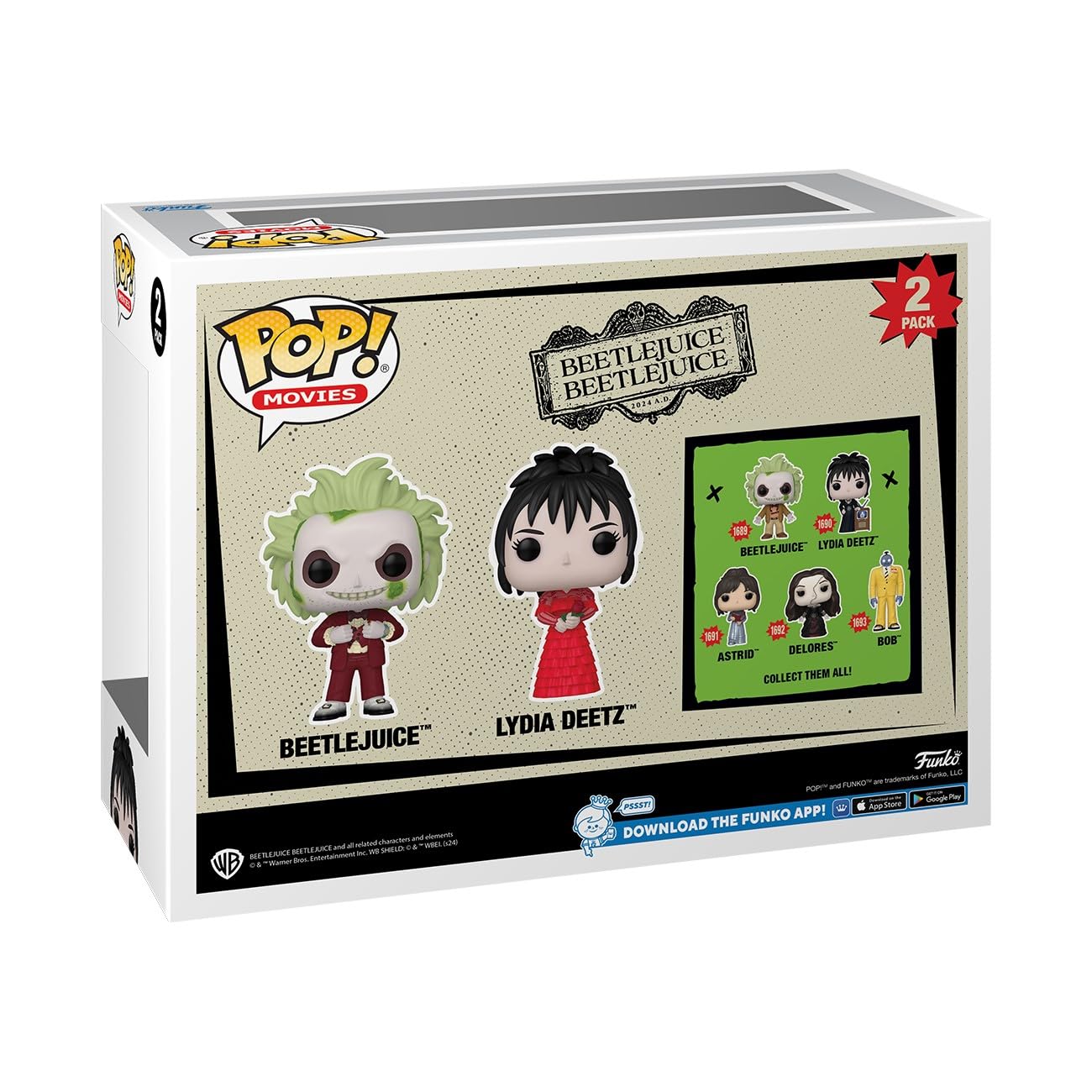 Funko POP! Movies: Beetlejuice - Beetlejuice & Lydia Deetz 2 Pack