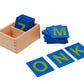 Adena Montessori Lower and Capital Case Sandpaper Letters,Early Child Development Learning Material,ABC Alphabet Preschool Toy Baby English Letters