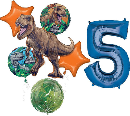 Jurassic Dinosaur World 5th Birthday Party Supplies Balloons Decorations
