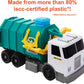 Matchbox 15-inch Recycling Truck, Lights & Sounds, Toy Cards for Kids Made from 80% ISCC-Certified Plastic