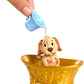 Mattel Disney Princess Belle Fashion Doll & Dog Figure with Color Change Spots, Bathtub, Brush & Hair Accessories, Inspired by Beauty & The Beast