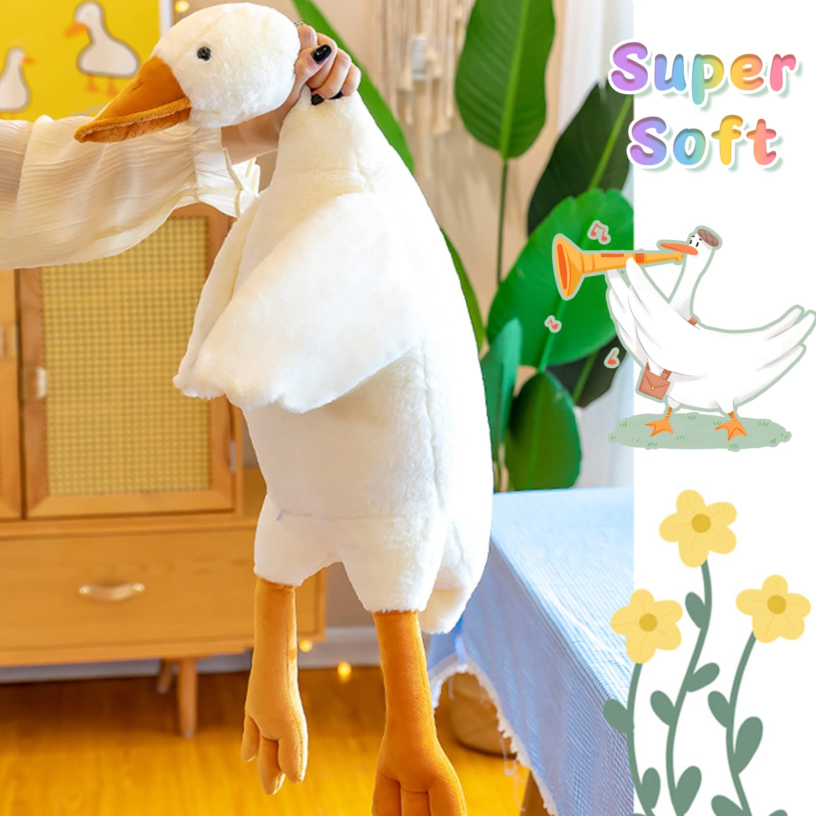 CottonStar Goose Stuffed Animal 20 Inch Plush Toy, 1.4 lbs Cute Duck Stuffed Animal, Plush Soft Plushies Pillow Doll Toys, Gift for Anxiety Kids