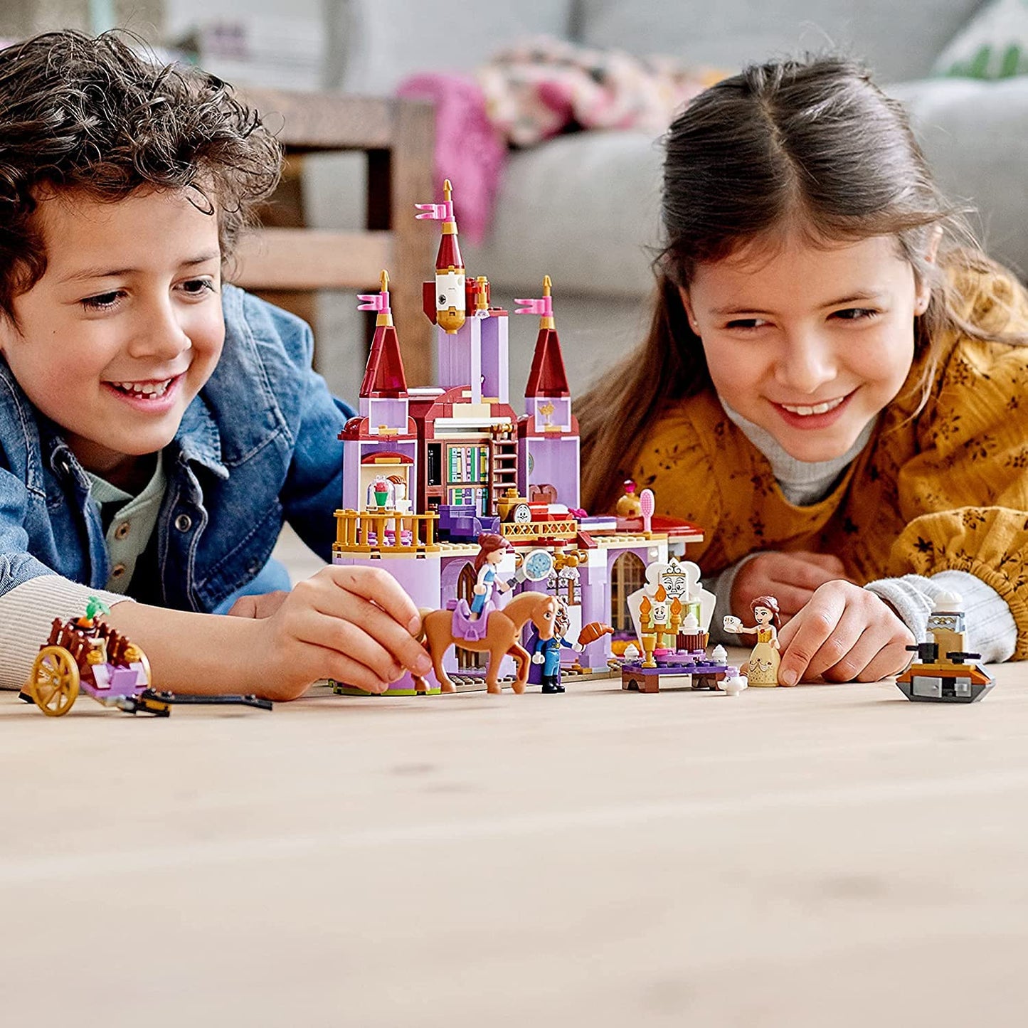 LEGO Disney Belle and The Beast’s Castle Building Toy 43196 Pretend Play Building Kit from The Beauty and The Beast Movie with Horse Toy, Disney