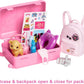 Barbie Doll & Accessories, Travel Set with Puppy and 10+ Pieces, Suitcase Opens & Closes, Barbie "Malibu" with Blonde Hair