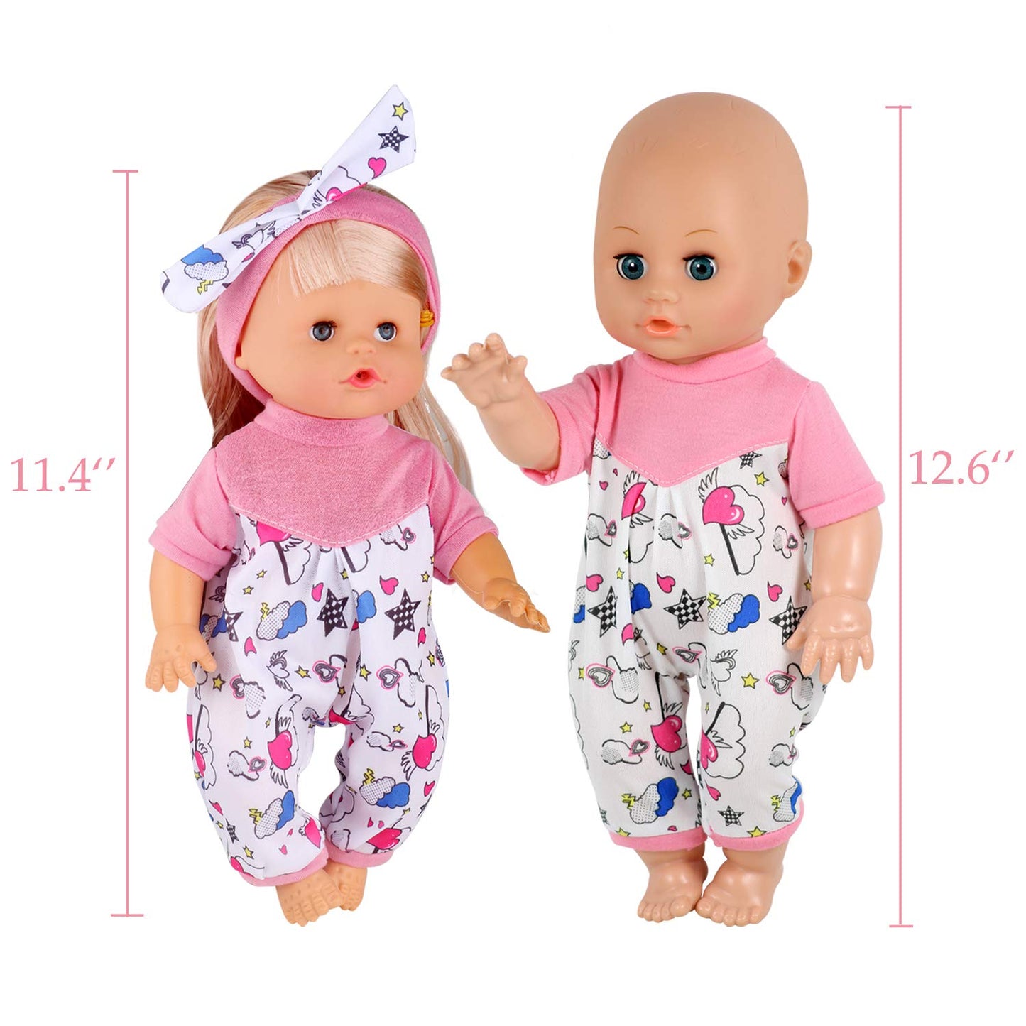 Baby Doll Clothes Accessories- 6 Sets for 9-10-11 Inch Alive Baby Doll,Dress Reborn Newborn Doll Accessories Gown Costumes Outfits, Xmas Present Toy