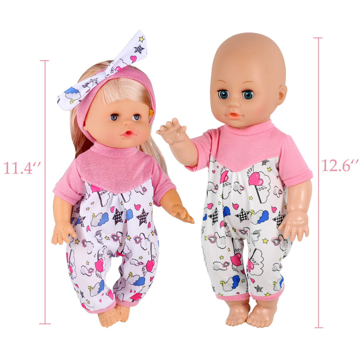 Baby Doll Clothes Accessories- 6 Sets for 9-10-11 Inch Alive Baby Doll,Dress Reborn Newborn Doll Accessories Gown Costumes Outfits, Xmas Present Toy