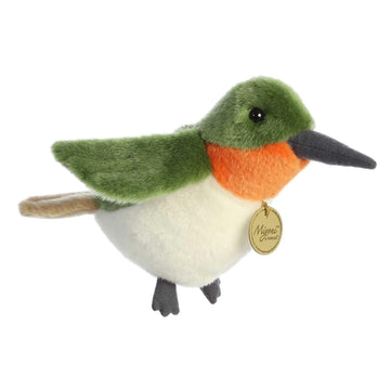 Aurora® Adorable Miyoni® Ruby-Throated Hummingbird Stuffed Animal - Lifelike Detail - Cherished Companionship - Green 9 Inches