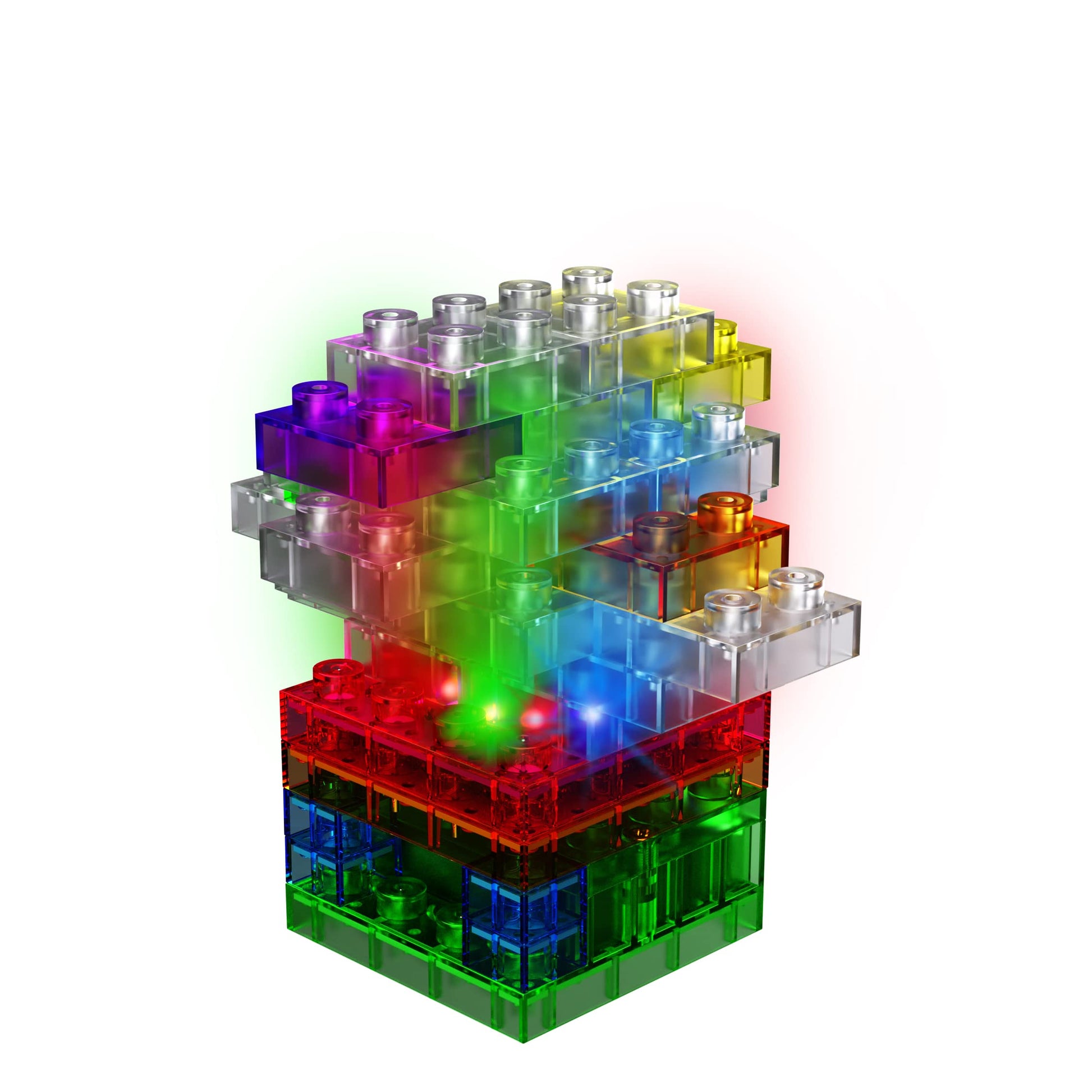 E-BLOX Build Your Own Sound Activated Dancing Lights STEM Kit, Reacts to Voice & Dances to Music, Building Blocks Circuit Toy Set for Kids, Birthday