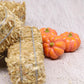 Mini Hay Bale with Pumpkins Set, Miniature Straw Bale, Dollhouse Miniature Hay, for Fall Miniatures, Mini Halloween, Dollhouse, Fairy Garden