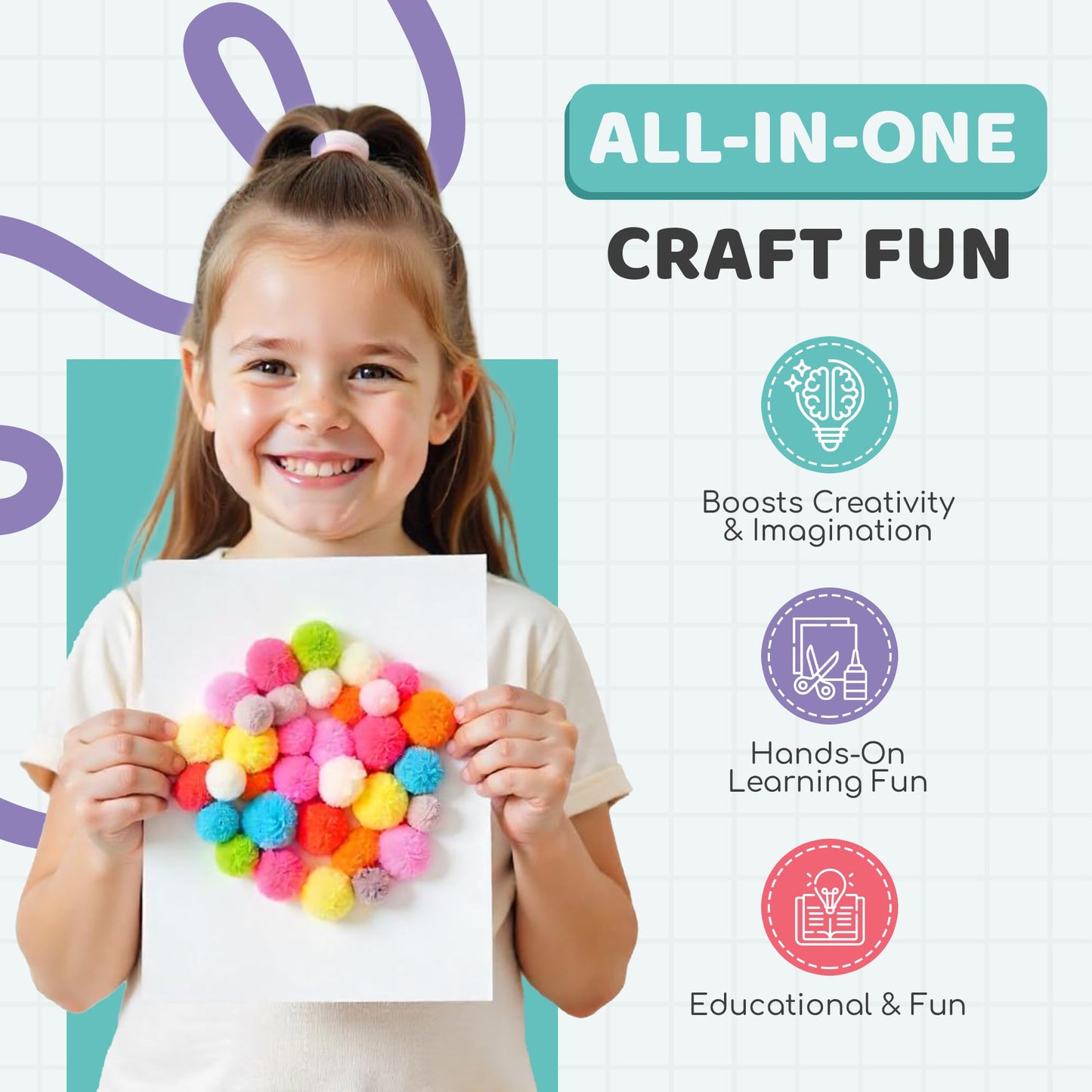 A&R CO. 3000+ Pcs Arts and Crafts Supplies & Materials for Kids - Ultimate Bulk Craft Kit for Boys & Girls with 99 Activities Book for Ages 3-5, 4-6