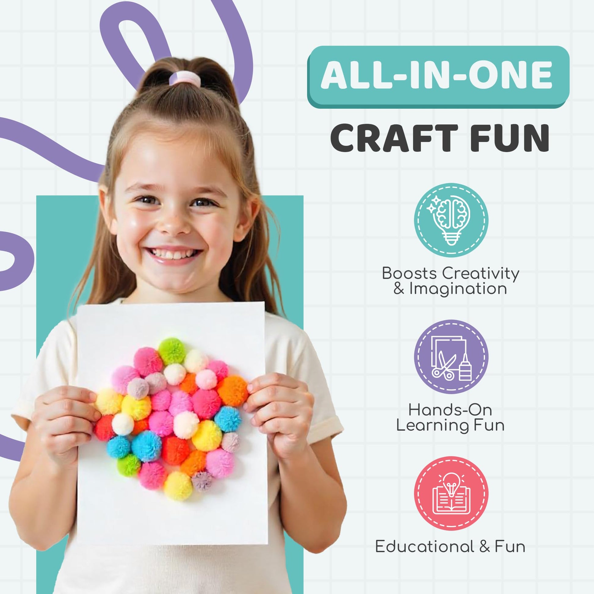A&R CO. 3000+ Pcs Arts and Crafts Supplies & Materials for Kids - Ultimate Bulk Craft Kit for Boys & Girls with 99 Activities Book for Ages 3-5, 4-6