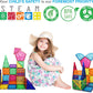 PicassoTiles Magnetic Tiles Building Block Construction Toy Set Prism Magnet Tile Blocks STEM STEAM Learning Kit Early Education Builder Playset Toys