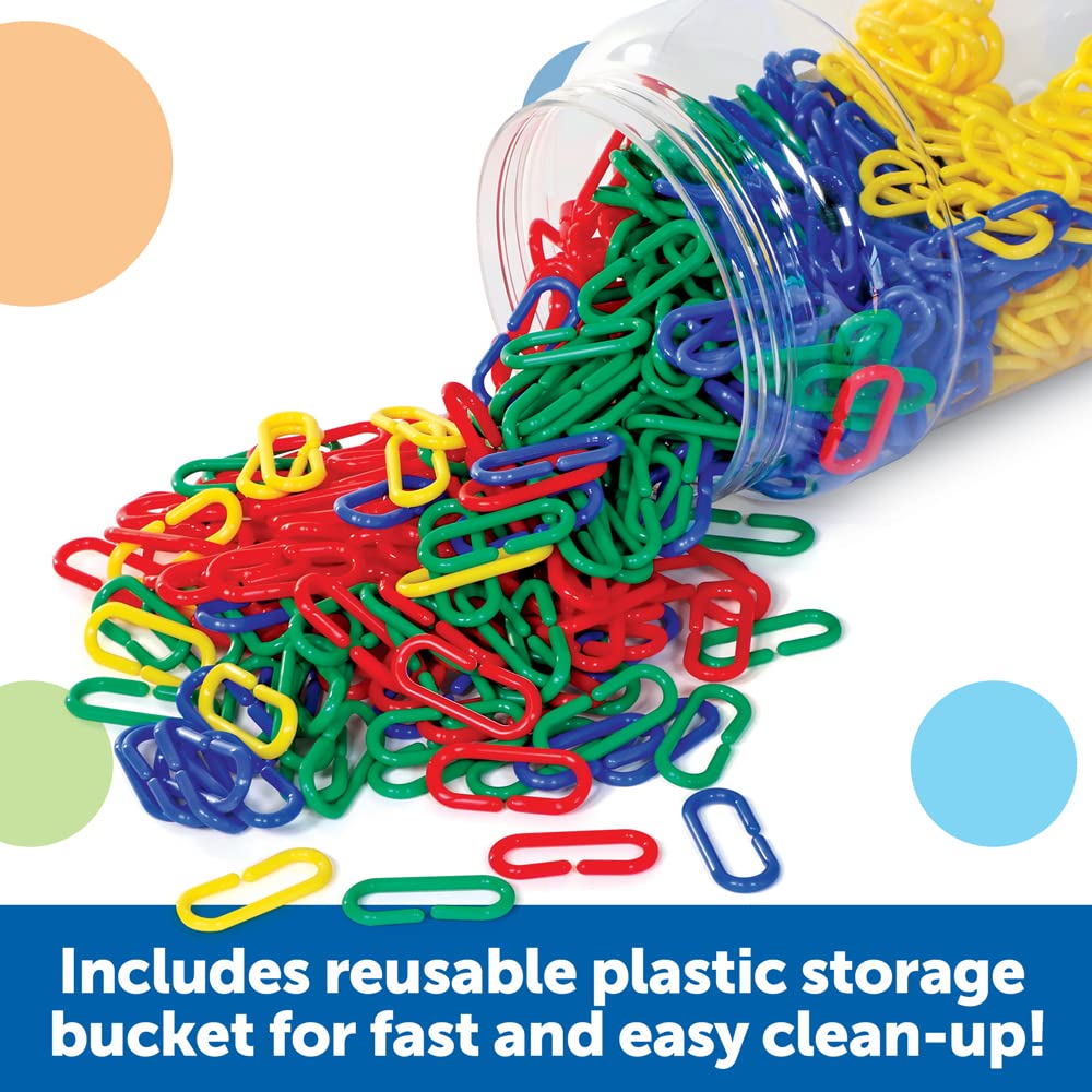 Learning Resources Link 'N' Learn Links - 500 Pieces, Ages 3+, Preschool Supplies, Toddler Toys, Math Manipulatives