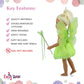 Emily Rose 14 Inch Doll Princess Magical 3-PC Fairy Princess Dress with Removable Wings & Magic Wand | Halloween Costume for 14" and 14.5" Hard-Bodied