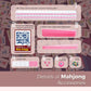 Kyerlish American Mahjong Tile Set with Printed Carrying Bag, 166 Premium Pink Tiles, 4 All-in-One Racks/Pushers and Accessories, Mahjong Set