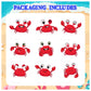 9 Pcs Crab Honeycomb Centerpieces Crab Table Decorations Table Toppers Crab Party Supplies for Crab Birthday Party Decorations Ocean Party
