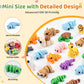 SJKHGU 50 Pcs Articulated 3D Printed Animals Bulk Set, Mini 3D Printed Animals, Pocket 3D Printed Toys, Desk Pets, Classroom Rewards, Party Favors