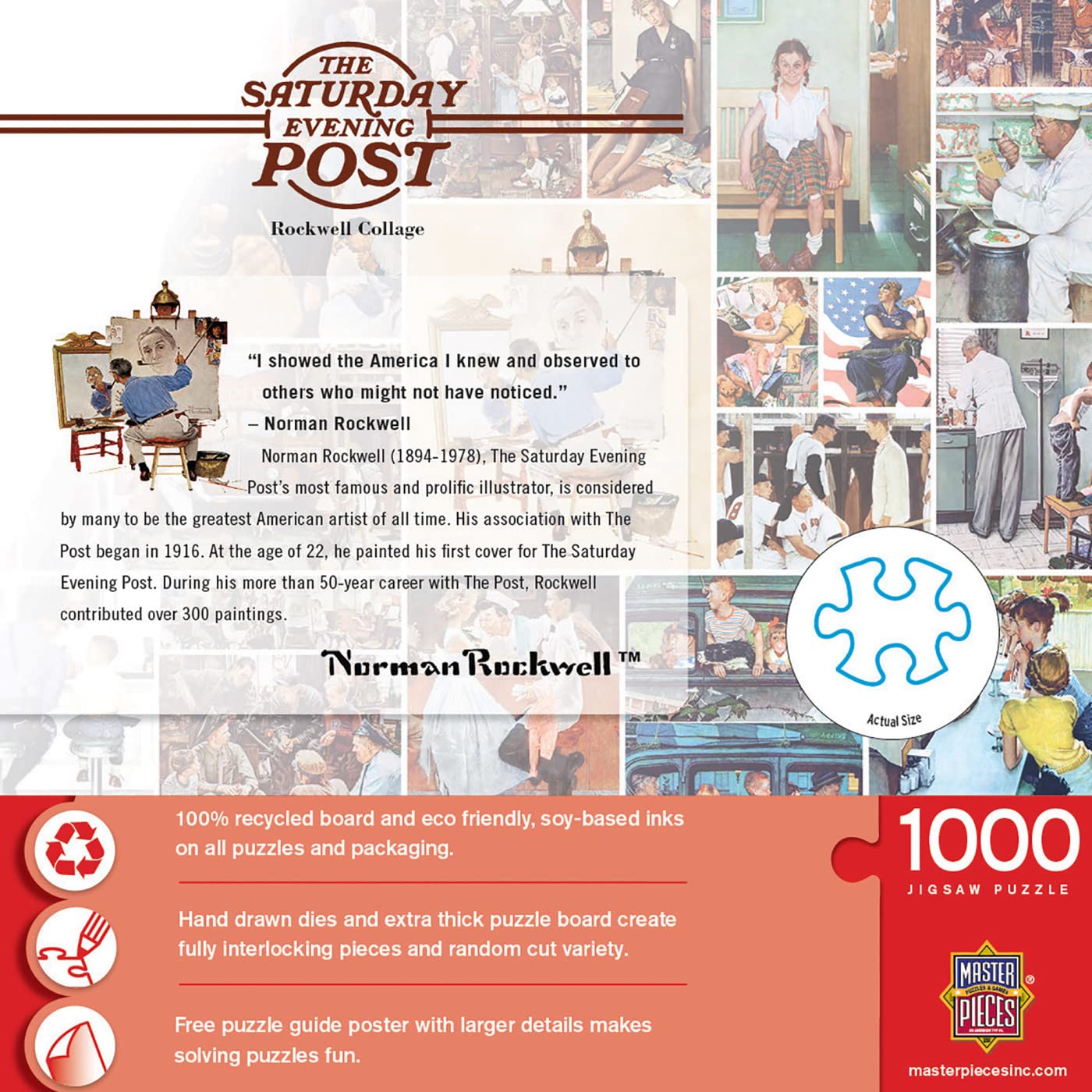 MasterPieces SEP Collages 1000 Puzzles Collection - Rockwell Collage 1000 Piece Jigsaw Puzzle