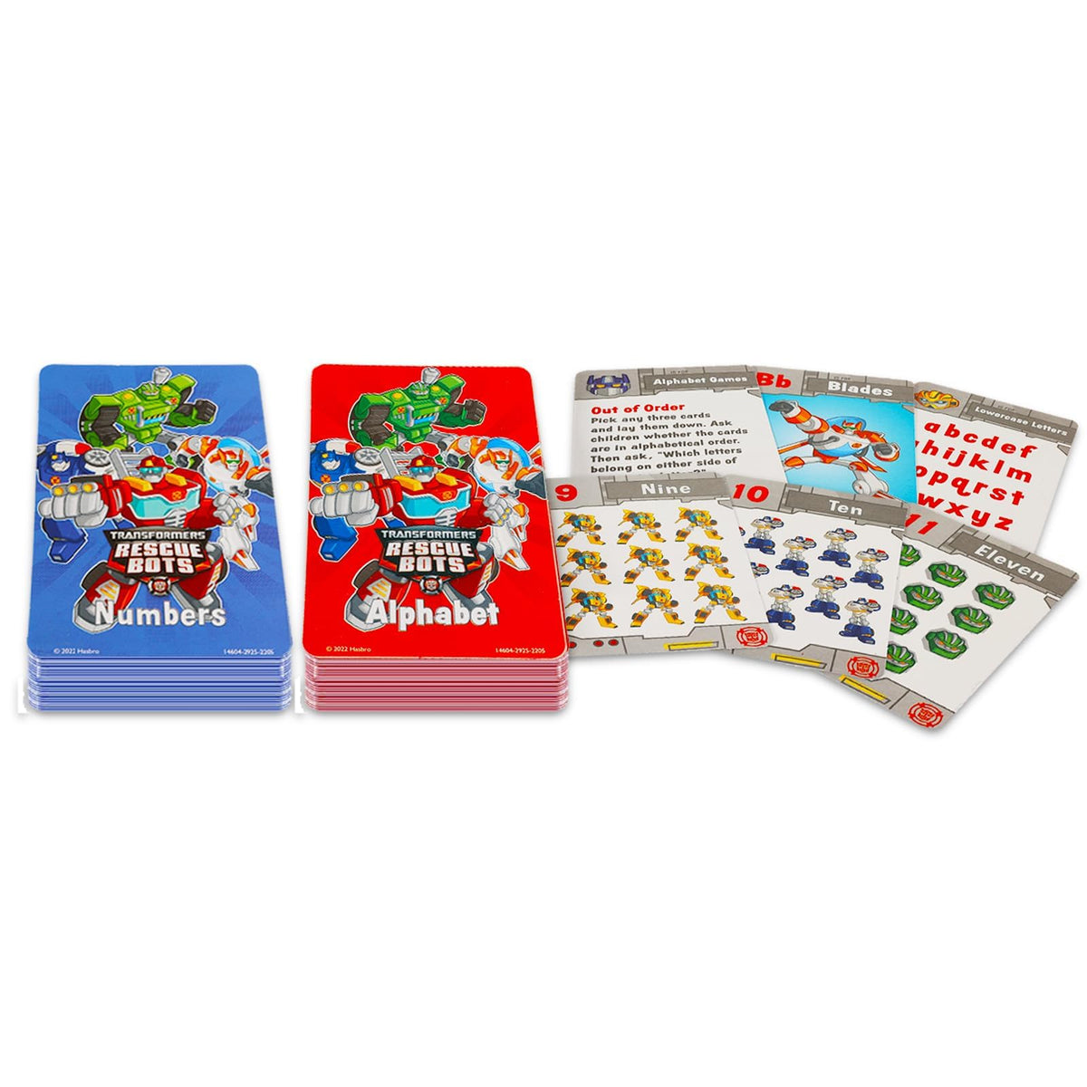 Hasbro Transformers Flash Cards Super Set Toddler Kids - Bundle with 72 Flashcards (2 Packs) Featuring Alphabet and Numbers for Pre-K Boys, Girls Plus
