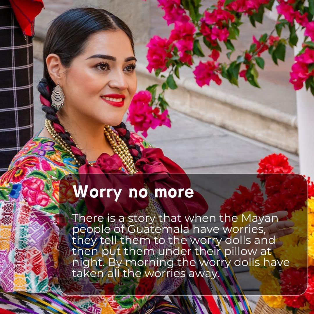 Staymore Worry Dolls from Guatemala - Personalized Worries - Handmade by Mayan artisans (Hair Worries)