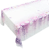 Cheerland Lavender Tablecloth Purple Floral Party Decorations Coming of Age Quinceanera Princess Theme Fabric Spring Table Cover Girls Birthday Hen