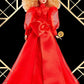 Barbie Collector Mattel 75th Anniversary Doll (12-in Blonde Curly Hair) in Red Chiffon Gown, with Doll Stand and Certificate of Authenticity