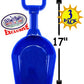 Matty's Toy Stop 17" Kids Sand Scoop Plastic Shovels for Sand & Beach (Red, Blue & Green) Complete Gift Set Bundle - 3 Pack