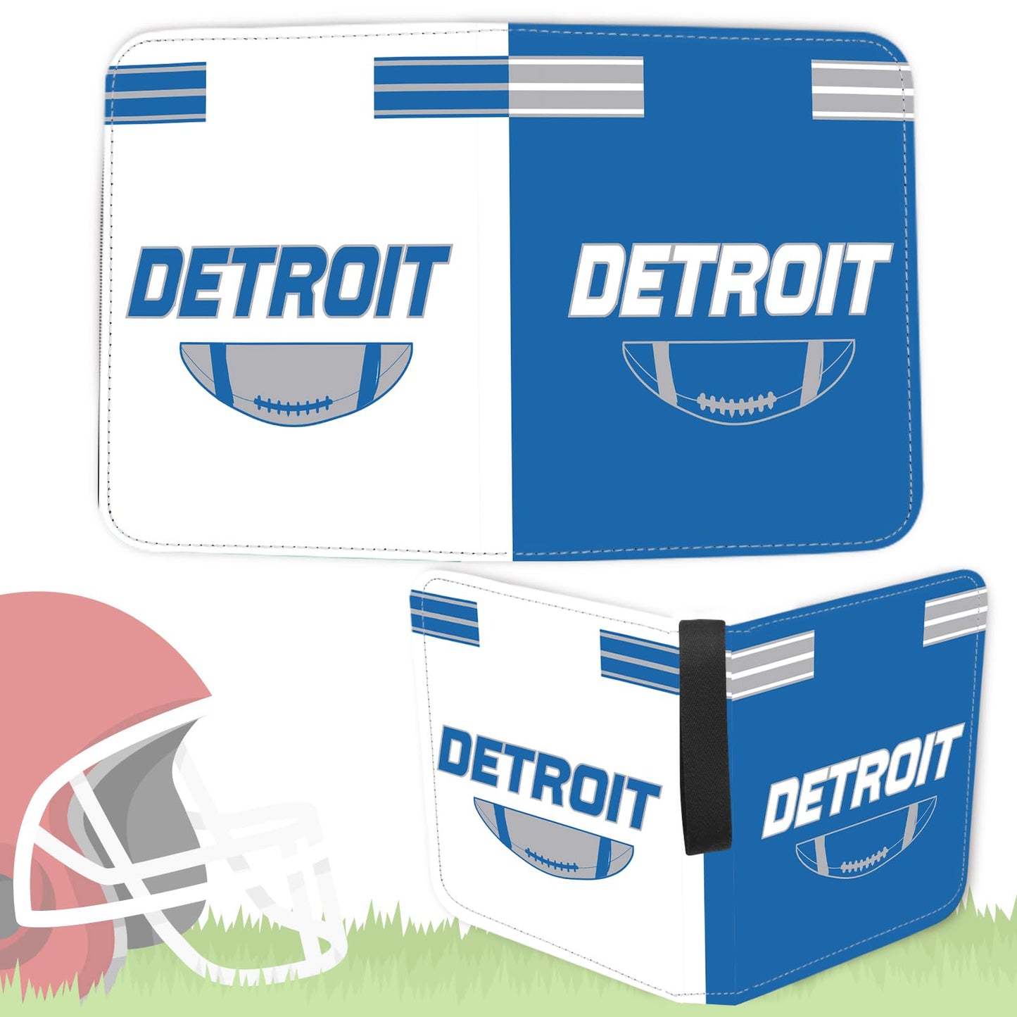 Football Card Binder with Sleeves 900 Pocket, Detroit Football Card Holder for Trading Cards Sports Card 3 Ring Binder Folder Collector Album Storage