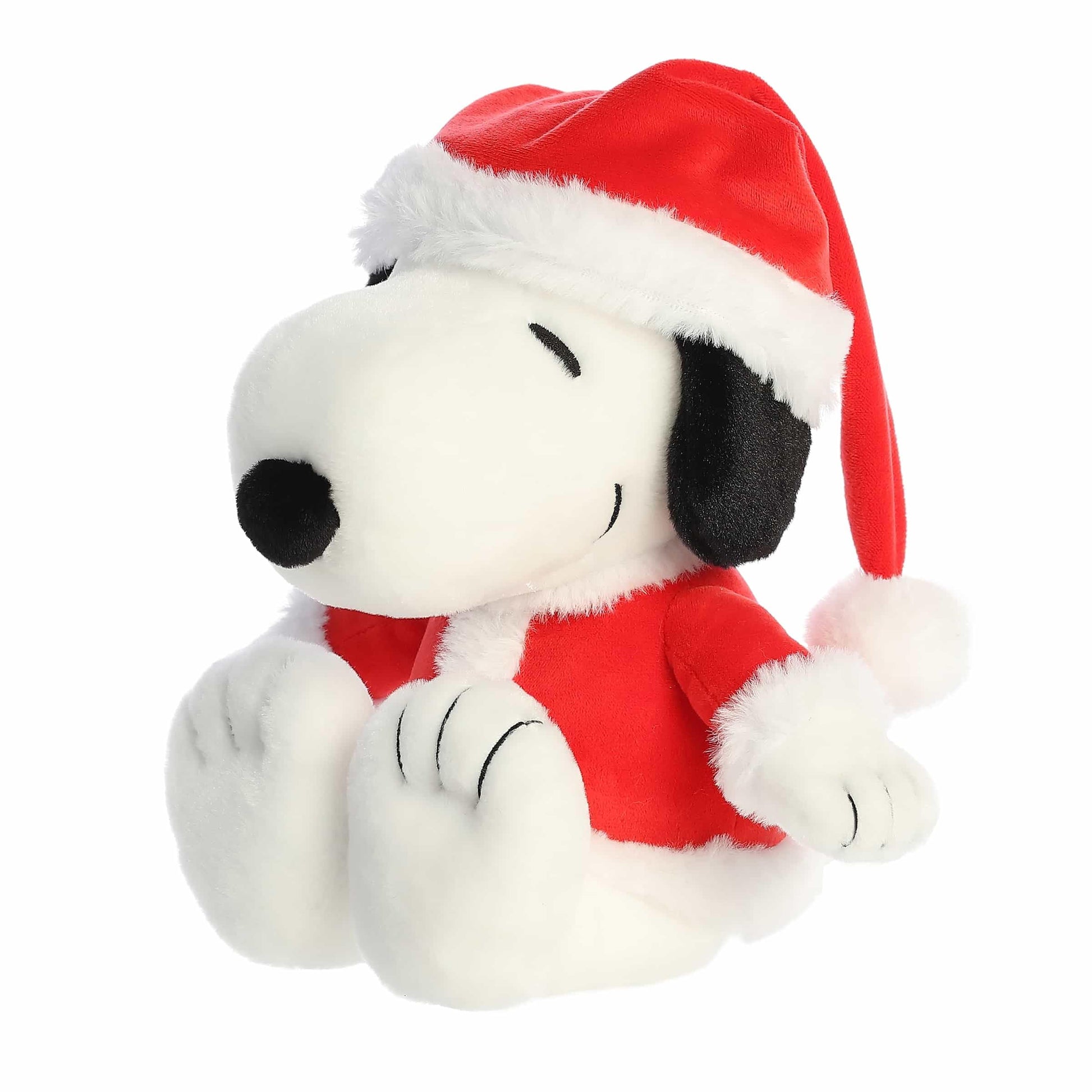 Aurora® Festive Peanuts® Santa Snoopy Stuffed Animal - Officially Licensed Toys for All Snoopy Fans - Perfect for Holiday Decorations or Gifts - White
