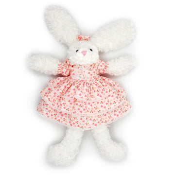 oits cute Floppy Bunny Stuffed Animals in Dress for Baby Girls Plush Toys 18 Inch (Pink Lolita Floral Dress)