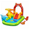H2OGO! Jurassic Splash Inflatable Water Play Center, 7'11" x 55" x 54" Kids Outdoor Activity Center with Water Archway Slide, Games, & Splash Pool