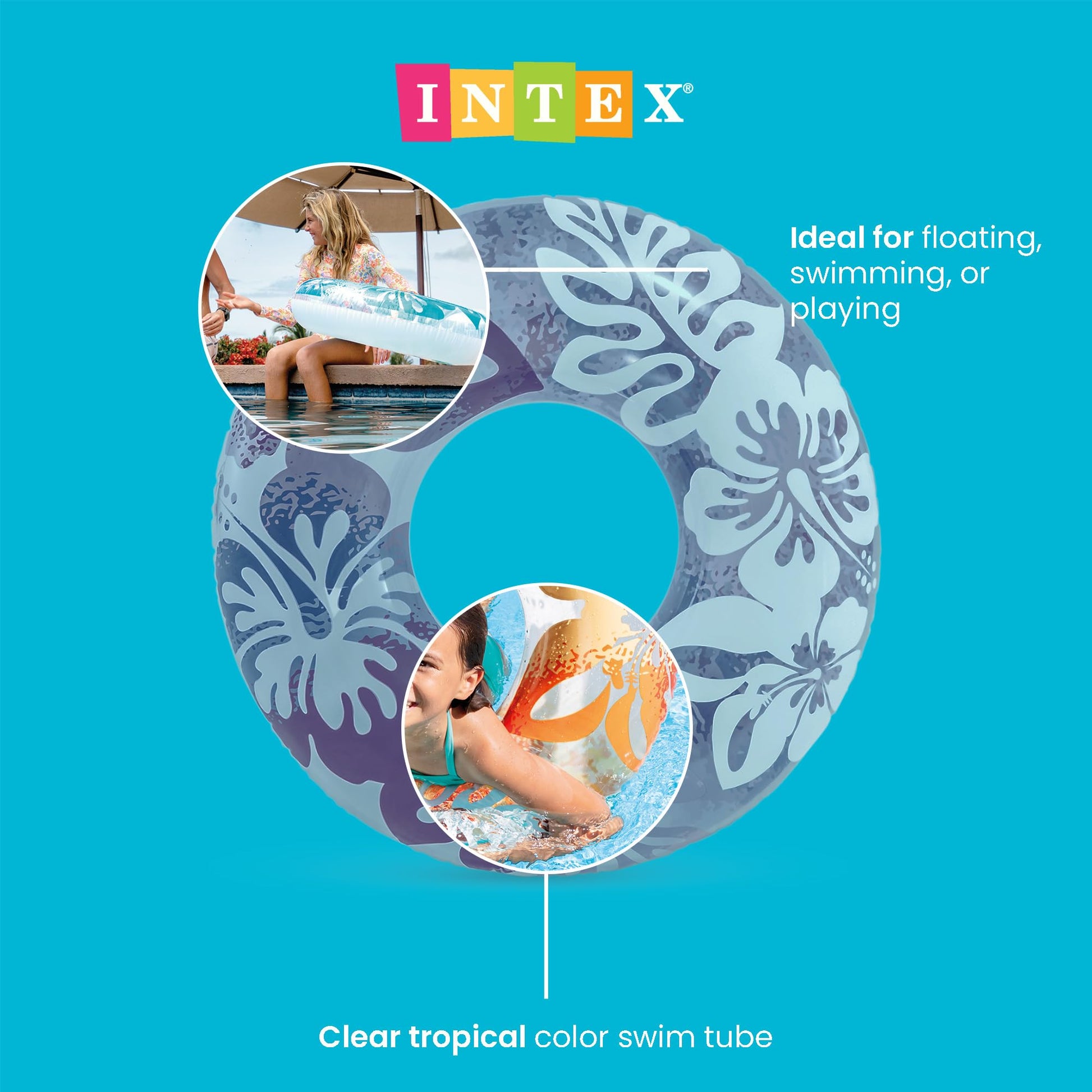 Intex Clear Color Tube #59251 - Color May Vary - 2 Pack