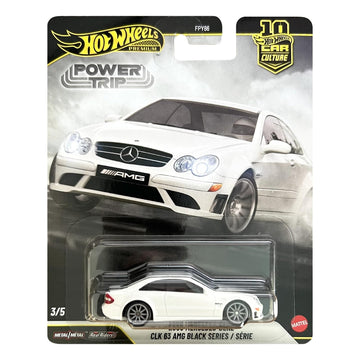 Hot Wheels Premium Car Culture Vehicle 2008 Mercedes-Benz CLK63 Black Series, Premium Collection Sports Car 1:64 Scale, for Kids Ages 3 and Up