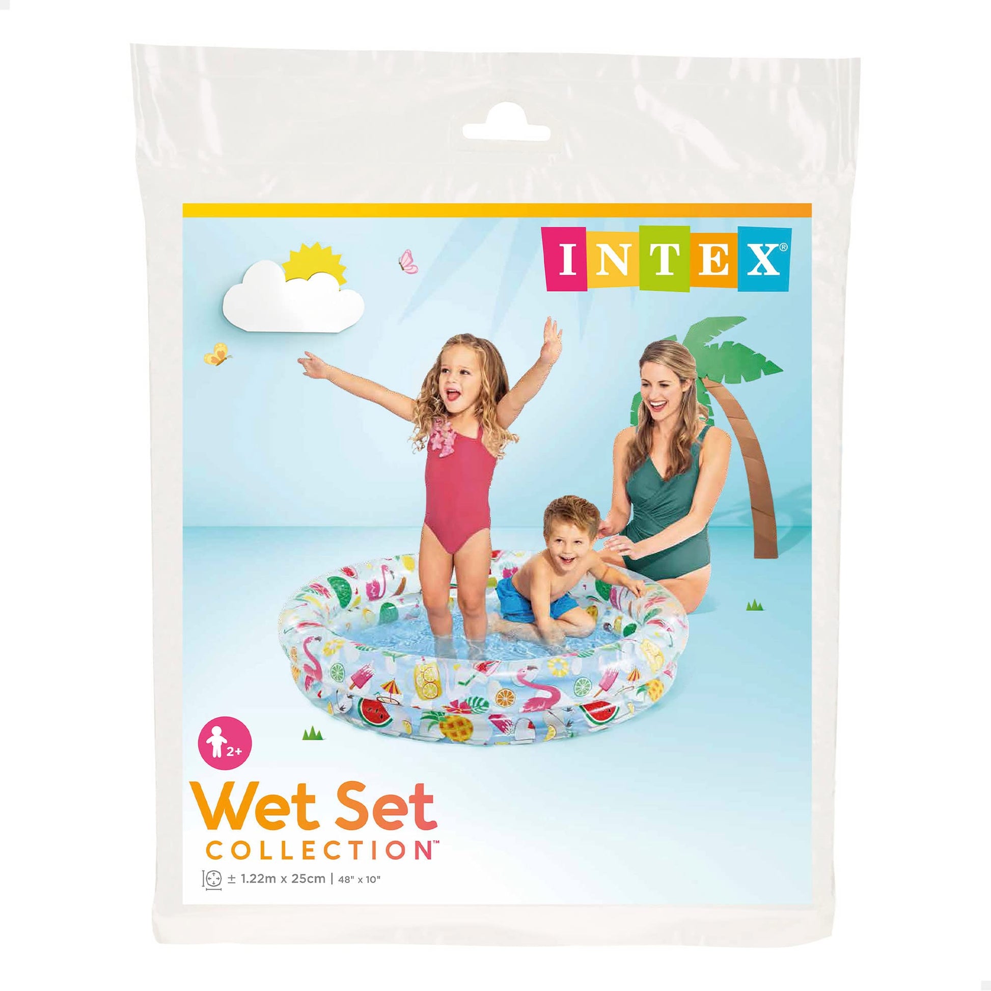 Intex Inflatable Stars Kiddie 2 Ring Circles Swimming Pool (48" X 10") [Assorted Styles]