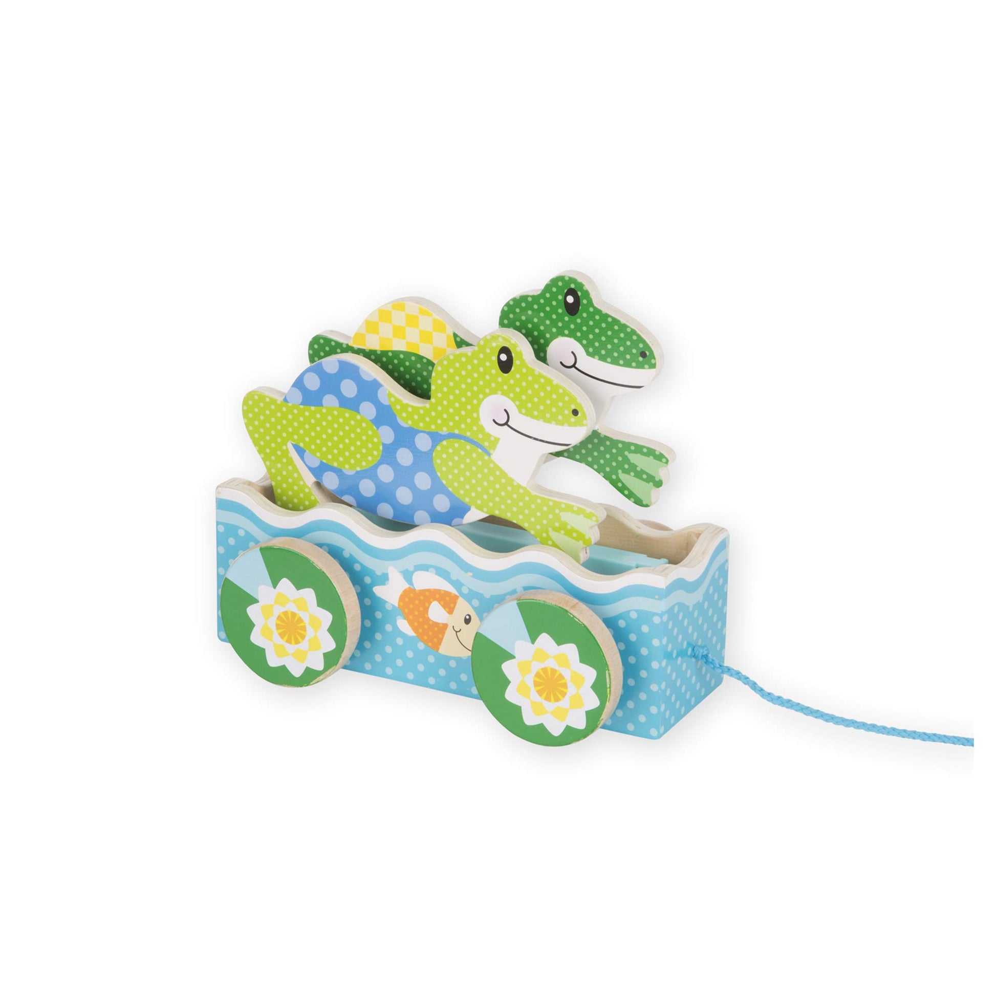 Melissa & Doug First Play Friendly Frogs Wooden Pull Toy 3615
