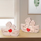Personalized Wooden Cute Ducks Family Puzzle Toy, Customizable Puzzles with 2-5 Names, Love You Home Decor Gift for Mom Dad Grandma, Toddler Puzzle