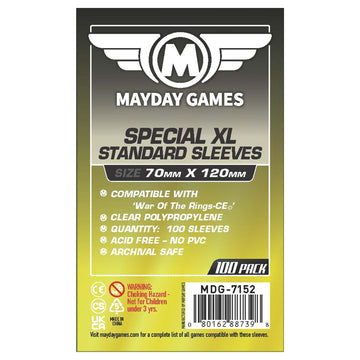 MayDay Games Tarot Card Sleeves 70x120mm - 100 Standard Clear Protectors, Perfect Fit Board Game Card Sleeves, 40 Micron, 100 Per Pack - MDG-7152