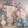 Gender Reveal Balloon Arch Kit 139Pcs Dusty Pink and Fog Blue Balloons White Sand Balloons for Boho Wedding Bride Anniversary Birthday Baby Shower