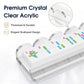 GUYGAD Luxury Mahjong Racks with Pushers Set of 4 - Premium 17.3" Clear Acrylic Holders, Built-in Magnetic Pusher, No Assembly, American Mahjong