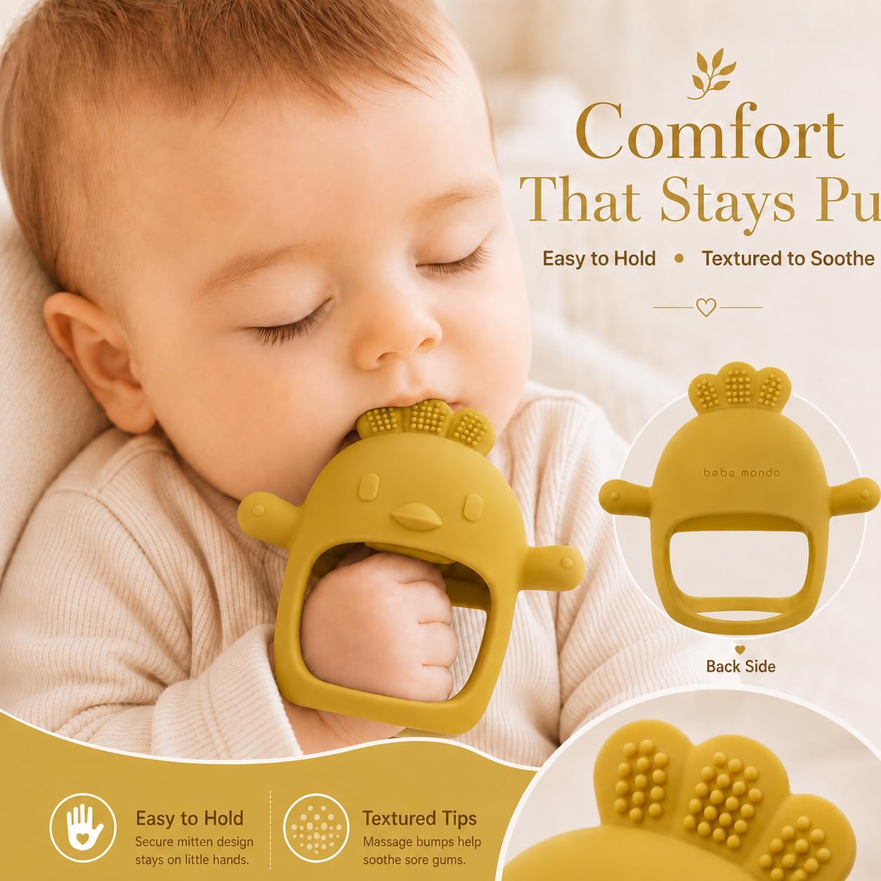 Bebe Mondo Touch & Feel Cloth Crinkle Books for Babies Infant,Baby Books Toys 0-3-6-12-18 Months,Christmas Shower Baby Gifts,High