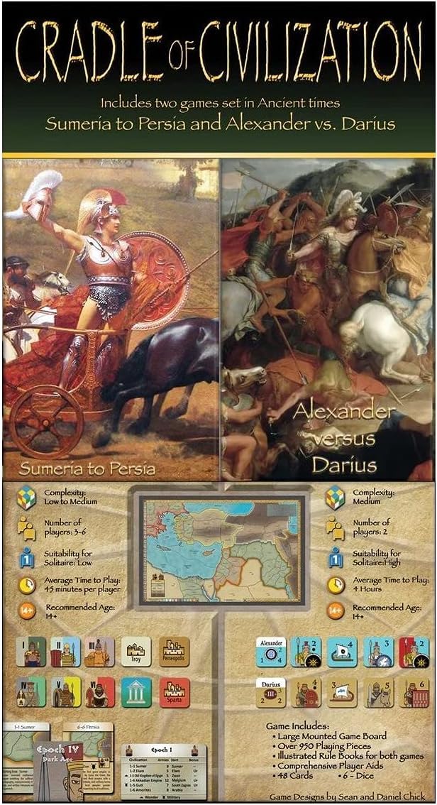 CPS Compass Games CPS Cradle of Civilization Board Game