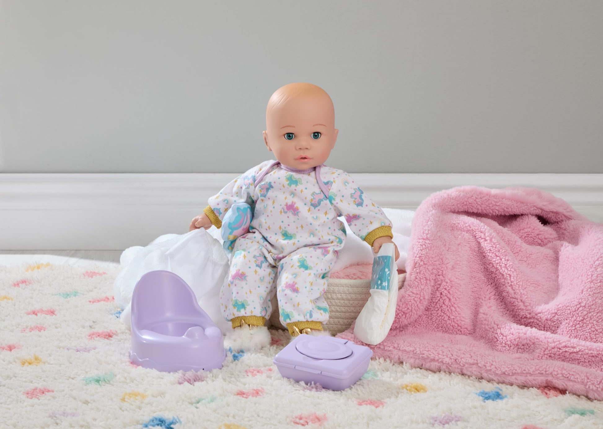 Madame Alexander 14-inch Sweet Smiles® Unicorn Baby Doll Deluxe Playset
