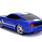 Jada Toys Big Time Muscle Hyperchargers RC - 2015 Ford Mustang Gt, Usb Charging, 2.4 Ghz, Glossy Blue with White Stripes (30723)