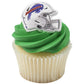 DecoPac NFL Buffalo Bills Helmet Rings, 24 Football Cupcake Decorations, Officially Licensed, Football Rings, Food Safe Cake Toppers - 24 Pack