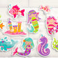 Stephen Joseph, Floating Foam Bath Character 10-Piece Toy Set, Mermaid