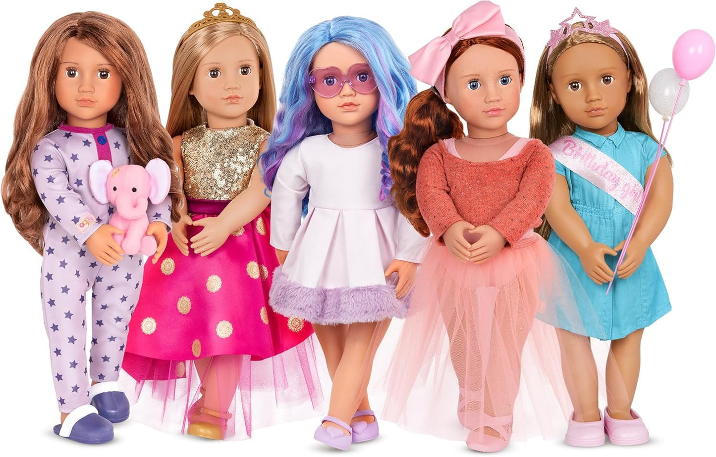 Our Generation - 18-inch Ballerina Doll - Red Hair & Blue Eyes - Ballet Outfit & Hair Bow - Pretend Play - Toys for Kids Ages 3 and Up - Aubrie