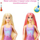 Barbie Color Reveal Sunshine and Sprinkles Doll & Accessories with 25 Surprises, Palm Tree Theme Including Water-Shower Umbrella & Color Change