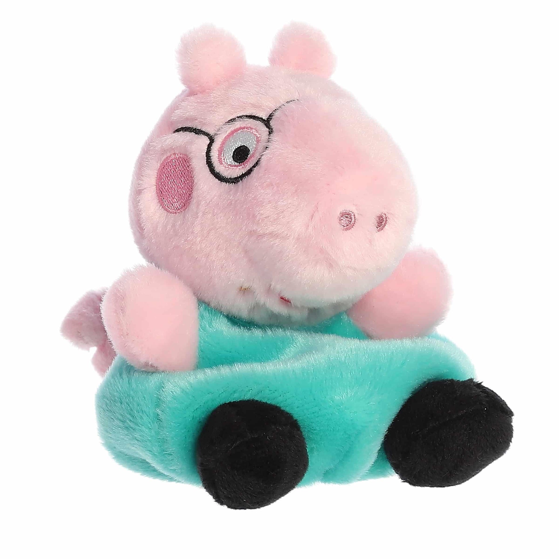 Aurora® Playful Peppa Pig™ Daddy Pig Palm Pals™ Stuffed Animal - Officially Licensed Toys for All Fans - Perfect for Birthdays, Adults and Kids All
