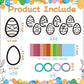 HABDJILTY 32PCS Easter Egg Crafts Kit,Paper Egg Suncatchers,Easter Tissue Paper Suncatcher Bulk Stained Glass Effect,Easter DIY Kits for Holidays